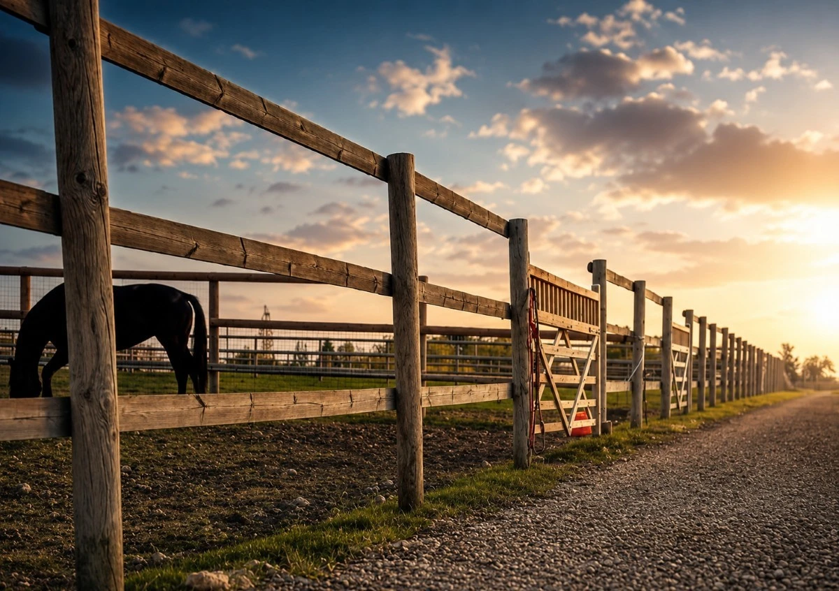 Paddocks for miniature horses and horses at Clayrel Miniatures